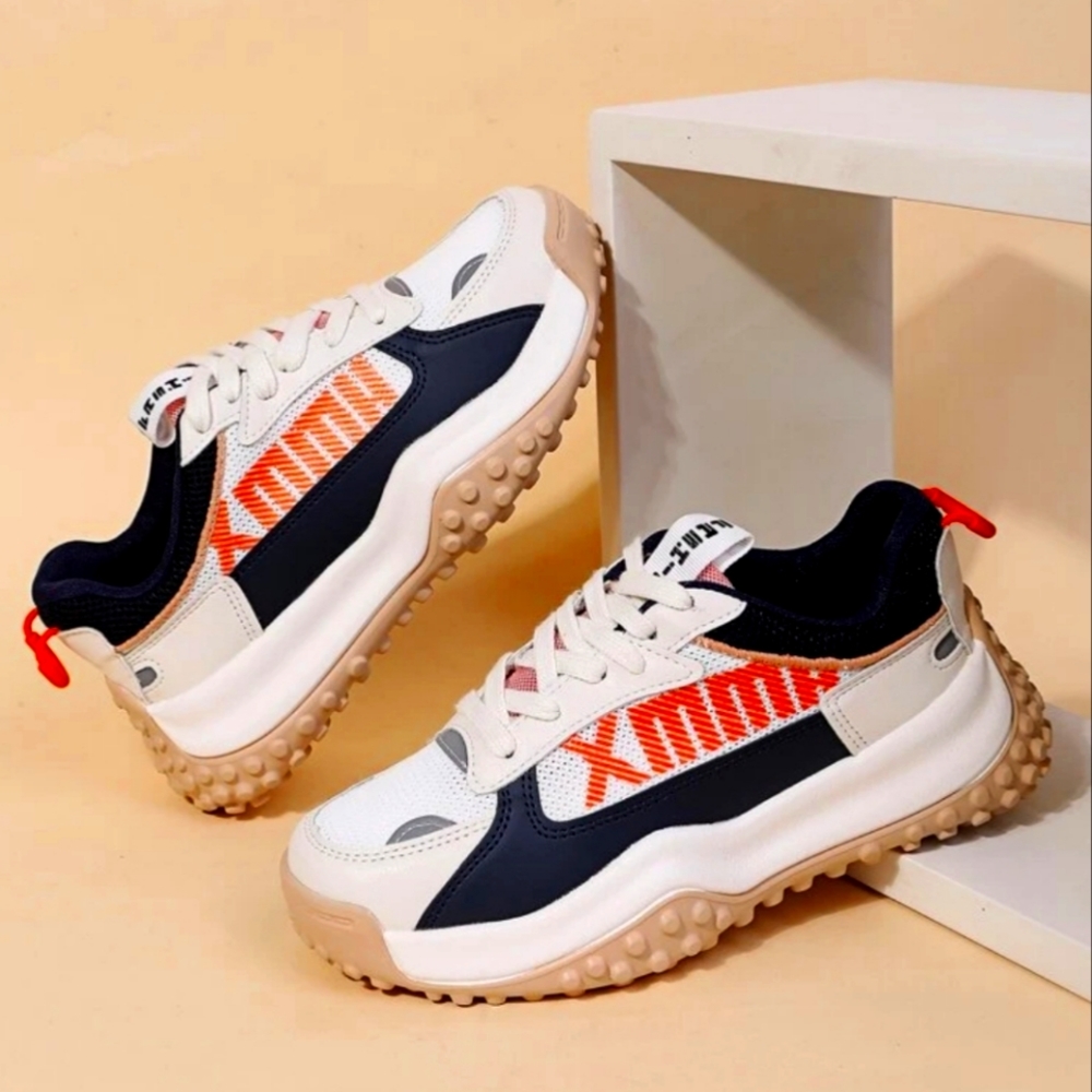 SHEIN Color Block Lace up Sneakers